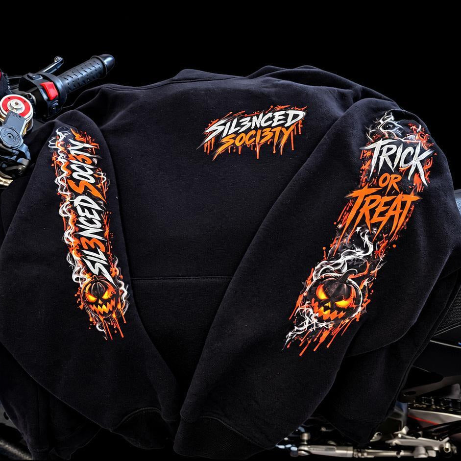 Sil3nced Soci3ty Trick or Treat Halloween Hoodie.