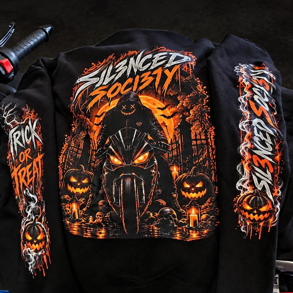 Sil3nced Soci3ty Trick or Treat Halloween Hoodie.